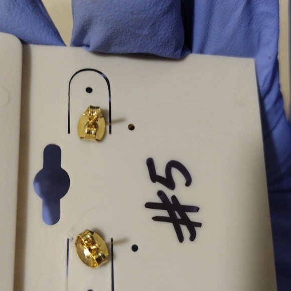 Gold-Tone Double Faux Pearl Drop Earrings – Elegant Dangle Statement Jewelry #5 - Picture 5 of 5